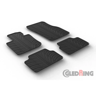 Abbildung von Gledring 0408 Fußmattensatz Gummi vorne und hinten 4 schwarz 750mm 550mm