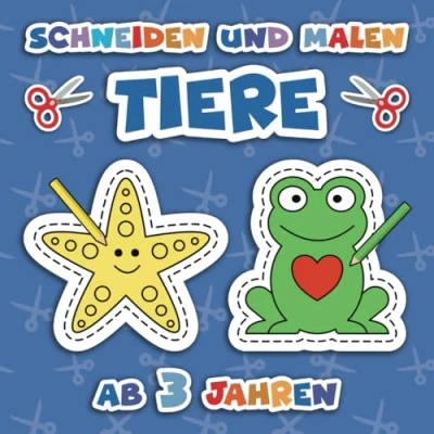 Abbildung von Ausschneiden für Kinder ab 3: 50 Tiere zum und Anmalen (Ausschneiden Ausmalen 3 Jahre)