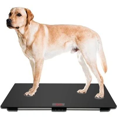 Abbildung von Digital pet scale for dogs, animal platform, 3 Weighing Modes, kg, oz, lb, MAX 220 lbs, Capacity with Precision of 10g, 25.6 17.7inch,Black (31.5X 19.7 Inches)