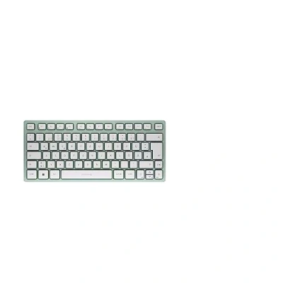 Abbildung von CHERRY KW 7100 MINI BT, Kompakte Multi Device Tastatur mit 3 Bluetooth Kanälen, Deutsches Layout (QWERTZ), Flaches Design, inkl. Transporttasche, Agave Green