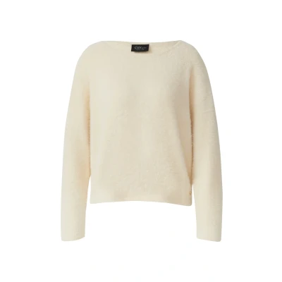 Abbildung von s.Oliver Black Label Flauschiger MIT Ubootausschnitt Strickpullover, Damen, Größe: 34, Helles beige