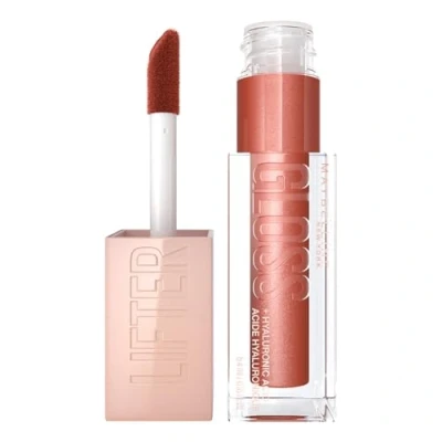 Abbildung von Maybelline New York Glänzender Lipgloss für voller wirkende Lippen, Feuchtigkeitsspendend, Mit Hyaluronsäure, Lifter Gloss, Farbe: Nr. 009 Topaz (Beige), 1 x 5,4 ml
