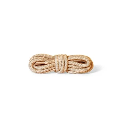Abbildung von Kaps Runde, dicke Schnürsenkel, Durchmesser: 56 mm, strapazierfähig, aus 100% Baumwolle für Freizeitschuhe (120 cm 47 inch 6 bis 8 Schnürösenpaare / 10 beige)