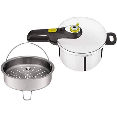 Abbildung von Tefal Schnellkochtopf »Secure 5 Neo, Dampfkochtopf Induktion, Fassungsvermögen 6L«, Edelstahl, (1 tlg.), fach Sicherheitssystem, geeignet für alle Herdarten, P25307