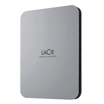 Abbildung von LaCie Mobile Drive Moon 1TB tragbare externe Festplatte, 2.5 Zoll, Mac &amp; PC, silber, inkl. 3 Jahre Rescue Service, Modellnr.: STLP1000400