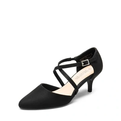 Abbildung von DREAM PAIRS Damen Sandale Pumps mit spitz zulaufenden hohen Absätzen, verstellbarem Schnallenverschluss,Size 41,Schwarz,SDPU2437W E
