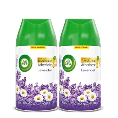 Abbildung von Air Wick Freshmatic Max Raumspray DUO Nachfüller für den Duft: Lavendel 2 x 250 ml Raumduft und Lufterfrischer