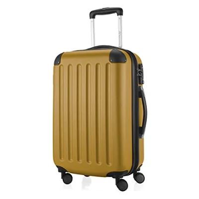 Abbildung von HAUPTSTADTKOFFER SPREE Handgepäck Hartschalen Koffer Trolley Rollkoffer Reisekoffer, 4 Doppel Rollen, 55 cm, 42 L, Herbstgold