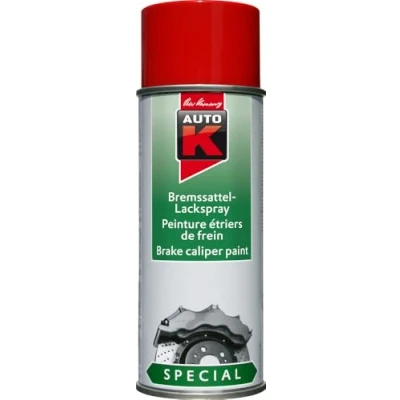 Abbildung von AutoK Special Bremssattel Lackspray, 400ml, rot Für farbliche Effekte im sichtbaren Bremsenbereich
