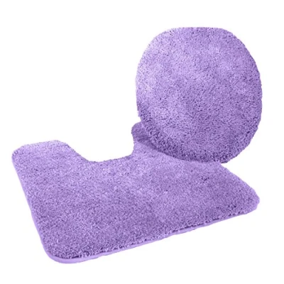 Abbildung von Kinzler J 10052/22 Mikrofaser Bademattenset 2 teilig = WC Deckelbezug 47x50 cm + Vorleger mit Ausschnitt 50x55 cm, flieder