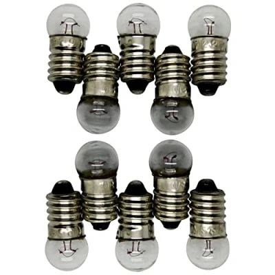Abbildung von LED Mafia 12V 3W DC 2X 10x 100x E10 0.3A warmweiß weiße Birnen Glühlampe Schraubgewinde (10)