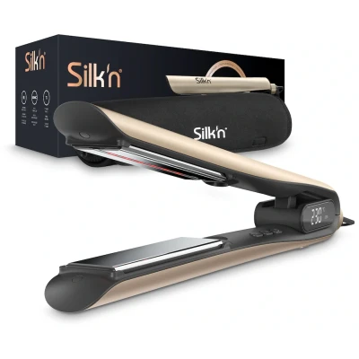 Abbildung von Silk&#039;n Haarglätter I SilkyStraight mit Infrarot und Ionentechnologie Für unterschiedliche Haartexturen zustände Beige