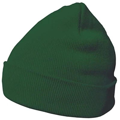 Abbildung von DonDon Mütze Herren Damen Wintermütze Beanie klassisches Design tannengrün