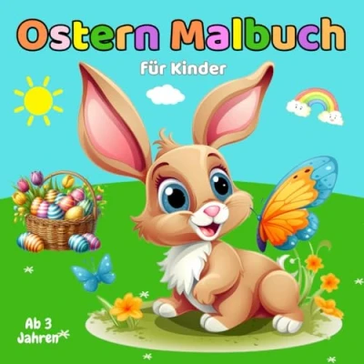 Abbildung von Ostern Malbuch für Kinder Ab 3 Jahren: Das große Osterhase Ausmalbuch mit 50 süßen Motiven zum Kritzeln und Ausmalen Kleinkinder Ostermalbuch Mädchen Jungen