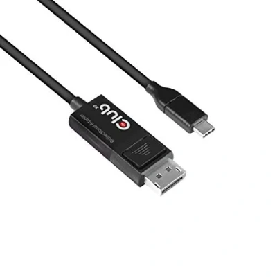 Abbildung von Club 3D USB Adapterkabel 1, 8m Typ C zu Displayport 8K60Hz HDR Schwarz CAC 1557