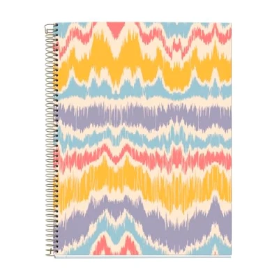 Abbildung von Miquelrius MR46620 Notizbuch A4 kariert 5 mm 120 Blatt 4 farbige Streifen Spirale Kollektion Boho Chic Waves