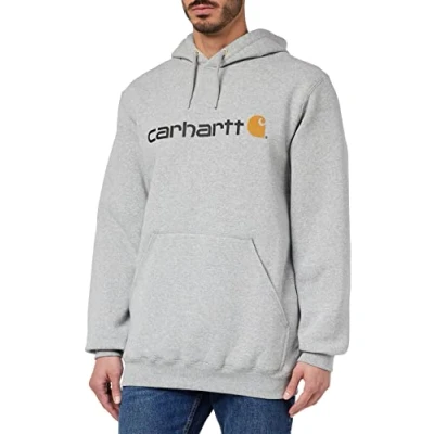 Abbildung von Carhartt, Herren, Weites, mittelschweres Sweatshirt mit Logo Grafik, Grau meliert, M