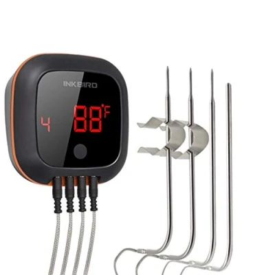 Abbildung von Inkbird IBT 4XS Bluetooth Grillthermometer Digital Barbecue Fleischthermometer mit Magnet Montagedesign und Rotations Lesebildschirm Thermometer für BBQ Küche Grill Ofen Smoker Rotisserie