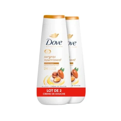 Abbildung von DOVE Advanced Care Pflege Duschcreme mit Arganöl dermatologisch getestet 24 Stunden lang weiches Hautgefühl (2 x 400 ml)