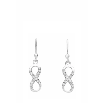 Abbildung von amor Infinity Unendlichkeitszeichen Ohrringe, Damen, Größe: One Size, Silber