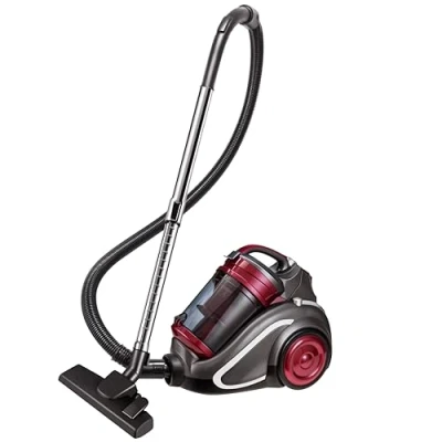 Abbildung von OZEANOS Staubsauger ohne Beutel, Zylinder Staubsauger, Leistungsstark, Kompakt und Leicht, für Hartböden Teppich, Stromsparend, HEPA Filter, 4L Staubbehälter, 700W, schwarz/rot/anthrazit