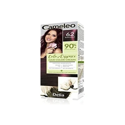 Abbildung von Cameleo Color Essence Färbecreme Burgunderrot Färbung &quot;TON IN TON&quot;. Wirkung bis zu 8 Waschgänge Natürliche, tiefe Farbe Farbauffrischung Pflege Weißer Mohn und Arganöl 75g