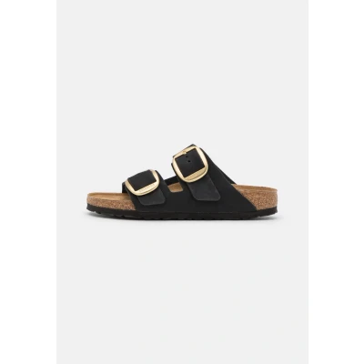 Abbildung von Birkenstock Arizona BIG Buckle Narrow FIT Pantolette flach, Damen, Größe: 39, Black Schuhe