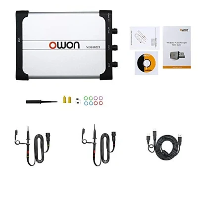 Abbildung von OWON VDS1022I Oszilloskop Virtual Dual Channel Bandbreite von 25Mhz USB Isolation 100MS/S Abtastrate Oscilloscope