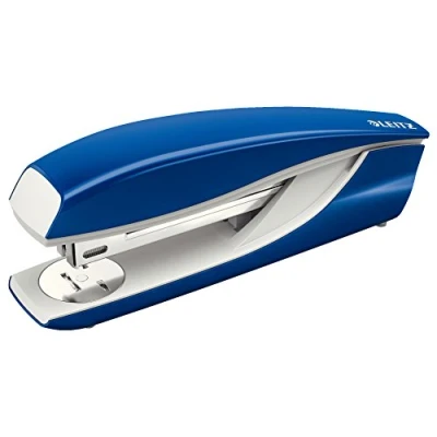 Abbildung von Leitz Büroheftgerät aus Metall, Für 40 Blatt, Inkl. Heftklammern, Ergonomisches Design, Blau, NeXXt Serie, 55040035