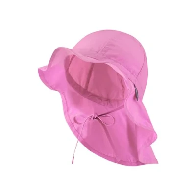 Abbildung von Sterntaler Sonnenhut Mädchen Sommerhut UV Schutz 50+ Mütze mit breiter Krempe und Größenregulierung Nackenschutz Bindebänder Baby Kinder Kopfbedeckung aus Popeline (Bio) perlrosa, Größe 53
