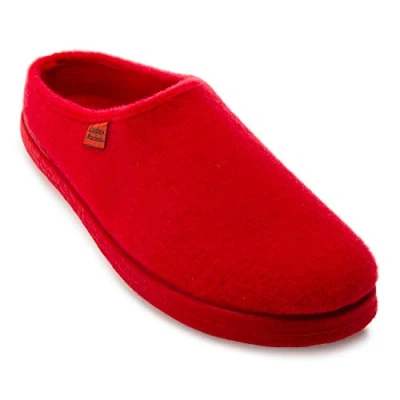 Abbildung von Andrés Machado Hausschuhe für Damen Herbst Unisex Slipper drinnen und draußen AM001 Pantoffeln aus Filz mit Rutschfester Gummisohle Rot, EU 39