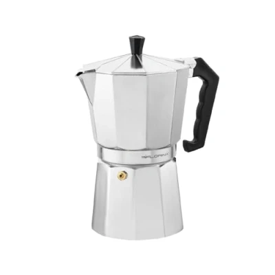 Abbildung von FLORINA Aluminium Espressokocher 6 Tassen (270 ml) I Herdplatten Espressomaschine GRANDE Espresso Kaffeekanne zur Zubereitung von Italienischen Geeignet für Keramikherd Elektroherd Gas