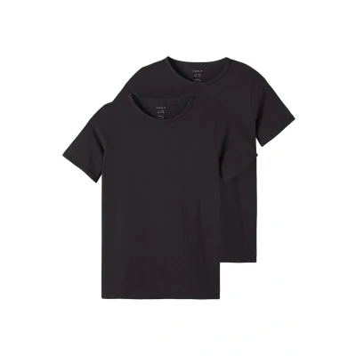 Abbildung von Name it NKMT SLIM 2PACK Tshirt basic für Kinder, Größe: 158/164, Black