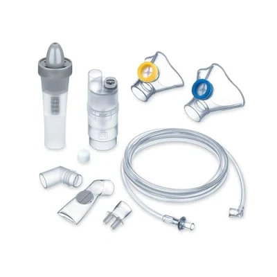 Abbildung von Beurer IH 28 Pro Yearpack, umfangreiches Nachkaufset mit hochwertigen Silikonsmasken &amp; Nasendusche, Zubehör für den Inhalator, desinfektionsfähig, Vernebler, 10 Filter, Druckluftschlauch