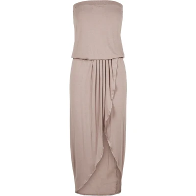 Abbildung von Urban Classics Curvy Ladies Viscose Bandeau Dress Maxikleid, Damen, Größe: XL, Duskrose