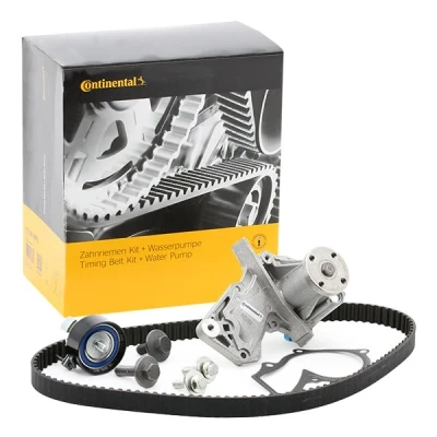 Abbildung von CONTITECH CT881WP2 Wasserpumpe + Zahnriemensatz mit Nockenwellenschrauben 117 FORD: FOCUS 2, FIESTA 6, 3 Turnier, VOLVO: V50, S40 II, C30