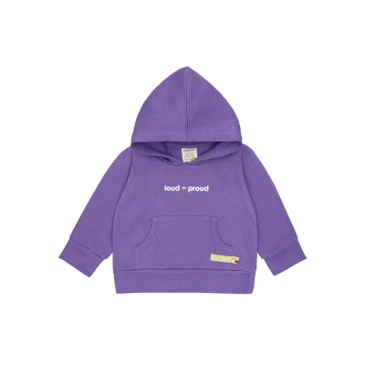 Abbildung von loud + proud Unisex Kinder Hoodie aus Bio Baumwolle, GOTS Zertifiziert (DE/NL/SE/PL, Numerisch, 98, 104, Violet)