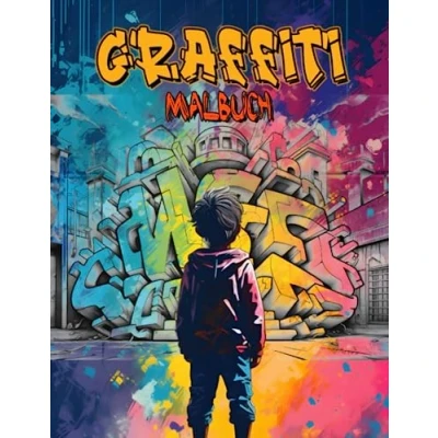Abbildung von Graffiti Malbuch: Die Kunst der Straße Malseiten beinhaltet über 50 wunderschön illustrierte Seiten für Erwachsene, Kinder und Jungen mit ... ideal zur Stressreduktion Entspannung.