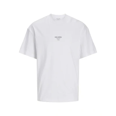 Abbildung von Jack &amp; Jones Jjeurban EDGE Studio O NECK Tshirt print, Herren, Größe: Medium, White