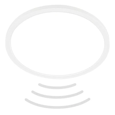 Abbildung von BRILONER LED Deckenlampe mit Bewegungsmelder 3m Reichweite IP44, neutralweiße Lichtfarbe, flach, 120 Grad Erfassung, Deckenleuchte, Panel, Badlampe, Badezimmerlampe, 29x3 cm, Weiß