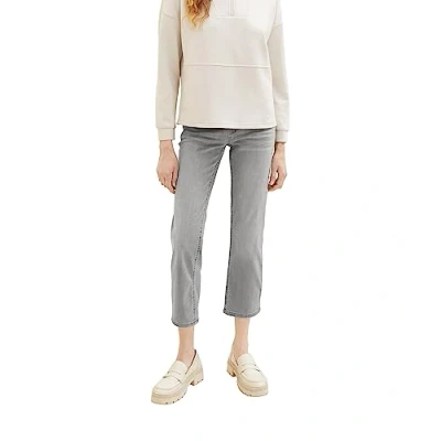 Abbildung von TOM Tailor Alexa Jeans Straight Leg, Damen, Größe: 31x28, Clean light stone grey denim