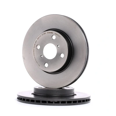Abbildung von BREMBO COATED DISC LINE 09.A913.11 Bremsscheibe 258 22 4 innenbelüftet beschichtet TOYOTA: Yaris II Hatchback, III Hatchback