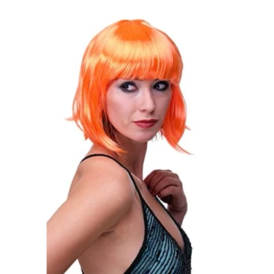 Abbildung von WIG ME UP PW0114 PC24 Sexy Party Perücke Bob Disco Kurz &amp; Frech Go Burlesque Orange