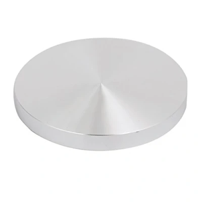Abbildung von sourcing map 90mm Durchmesser 10mm Dicke M10 Gewinde Aluminium Scheibe Hardware für Glastisch DE
