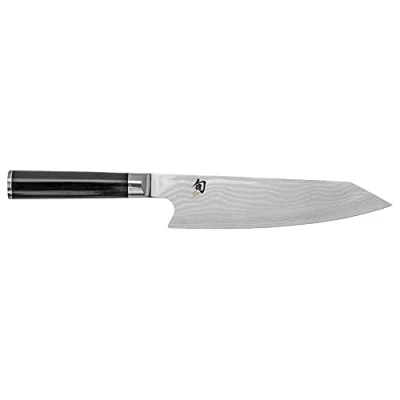 Abbildung von KAI Shun Classic Kiritsuke 20 cm Klingenlänge Damastmesser 32 Lagen VG MAX Kern 61 (±1) HRC Pakkaholzgriff Made in Japan japanisches Kochmesser Küchenmesser geschmiedet