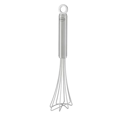 Abbildung von RÖSLE Gourmetbesen, hochwertiger Schneebesen mit robusten Schlaufen, Rundgriff Aufhängeöse, Edelstahl 18/10, spülmaschinengeeignet, 27 cm