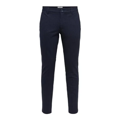 Abbildung von Only &amp; Sons Onsmark Stripe GW 3727 NOOS Chino, Herren, Größe: 28x30, Night sky