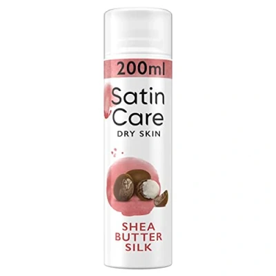 Abbildung von Gillette Satin Care Intimpflege Rasiergel Damen (200 ml), Gel Shea Butter Silk, Geschenk für Frauen