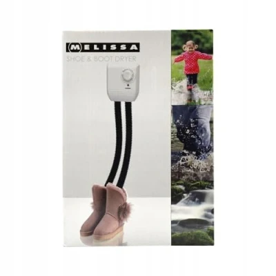 Abbildung von Melissa 16540009 Schuhtrockner elektrisch, Schuhwärmer für Stiefel, Gummistiefel und Handschuhe, Trockner Wanderschuhe oder auch Skischuhe, Heizung mit Gebläse Zeitschaltuhr 1 Paar Schuhe