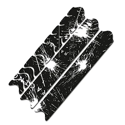 Abbildung von AlphaShield Fahrrad Rahmenschutz Kettenstreben Schutz Folie Aufkleber Rahmen Carbon MTB BMX Lackschutz R161 (09 Racing Weiß)